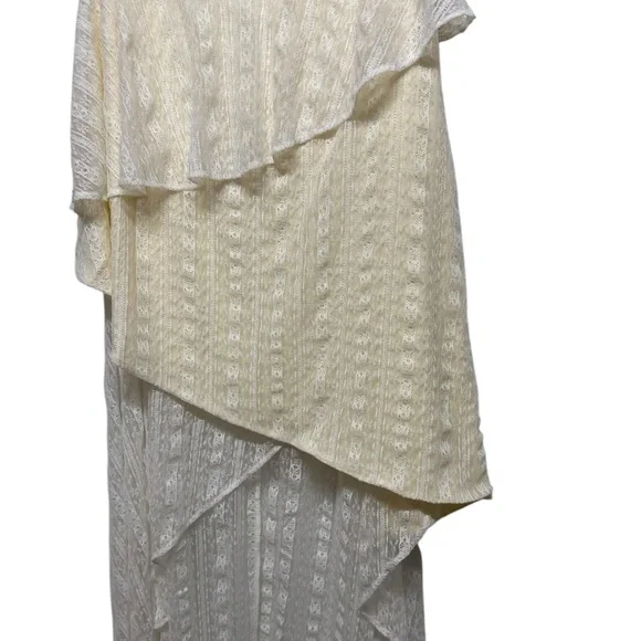 NWOT REVOLVE HOUSE OF HARLOW 1960 Tiered Lace Maxi Dress Ivory S - Picture 4 of 7